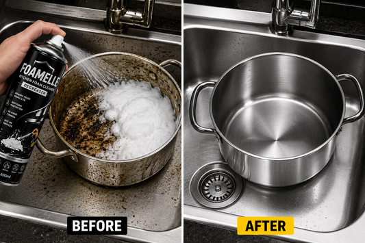India's #1 FOAMELLE PURO-FOAM GREASE-ZERO™ "Deep Foam. Instant Shine." 🥇