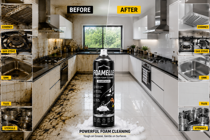 India's #1 FOAMELLE PURO-FOAM GREASE-ZERO™  "Deep Foam. Instant Shine." 🥇