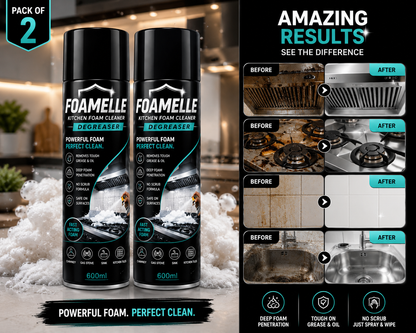 India's #1 FOAMELLE PURO-FOAM GREASE-ZERO™  "Deep Foam. Instant Shine." 🥇