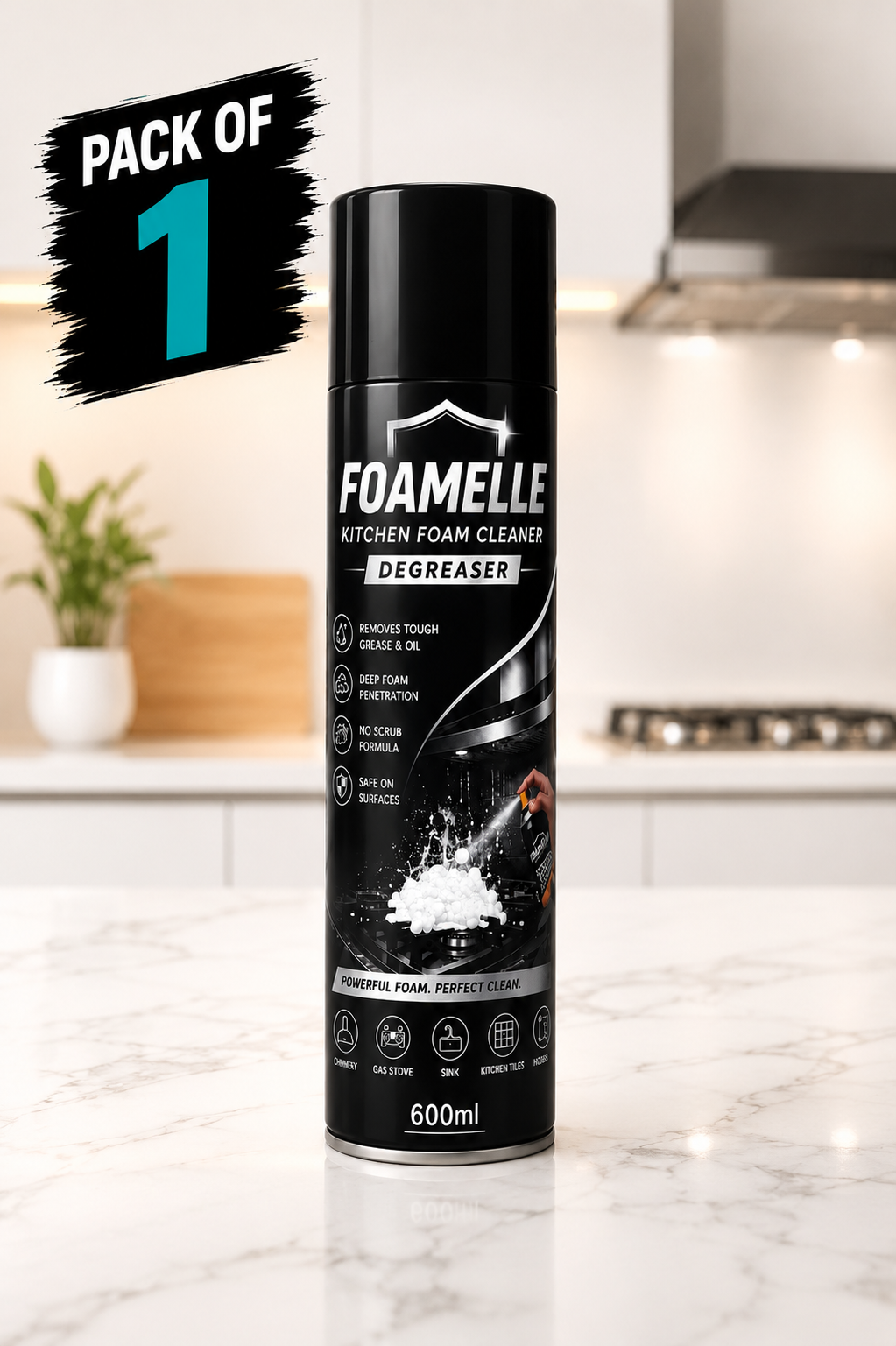 India's #1 FOAMELLE PURO-FOAM GREASE-ZERO™  "Deep Foam. Instant Shine." 🥇