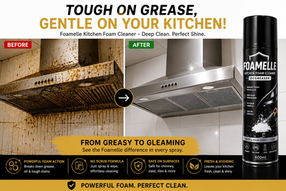 India's #1 FOAMELLE PURO-FOAM GREASE-ZERO™  "Deep Foam. Instant Shine." 🥇