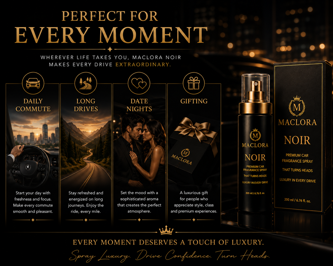 🏆 Maclora LUXURY Premium Car Fragrance Spray That Turns Heads