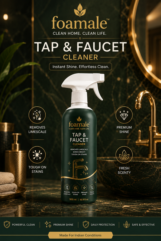 Foamale™ Ultra-Shine Tap & Faucet Spray |Ultimate Metal & Faucet Shine Limescale Remover (500ml)