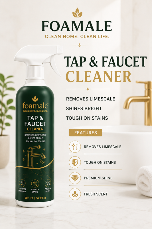 Foamale™ Ultra-Shine Tap & Faucet Spray |Ultimate Metal & Faucet Shine Limescale Remover (500ml)