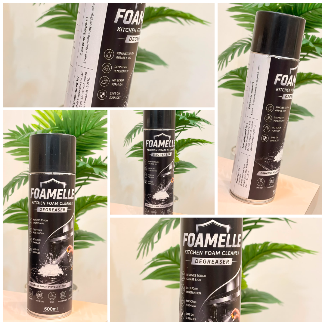 India's #1 FOAMELLE PURO-FOAM GREASE-ZERO™  "Deep Foam. Instant Shine." 🥇